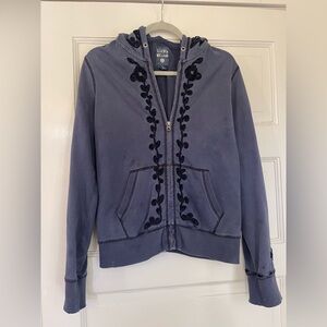 Lucky Brand Indigo Hoodie with Black Design/Detailing